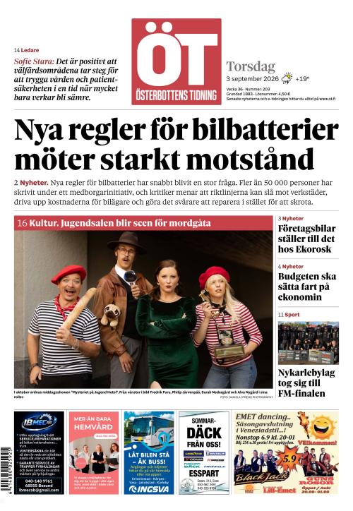 Österbottens Tidning 3.9.2026