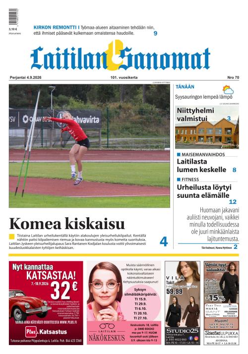 Laitilan Sanomat 4.9.2026