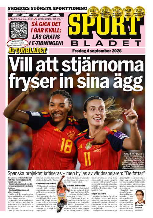 Aftonbladet Sportbladet 4.9.2026