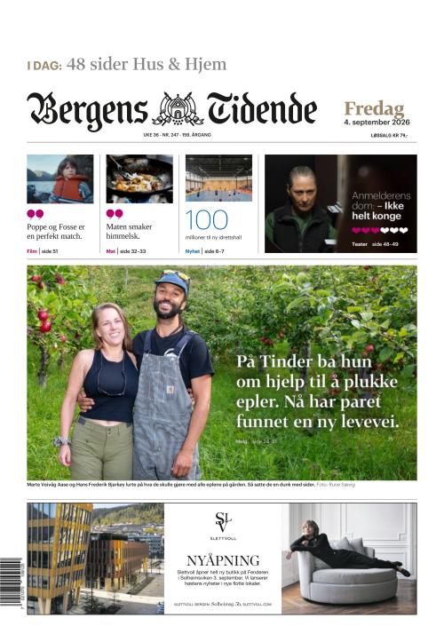 Bergens Tidende 4.9.2026