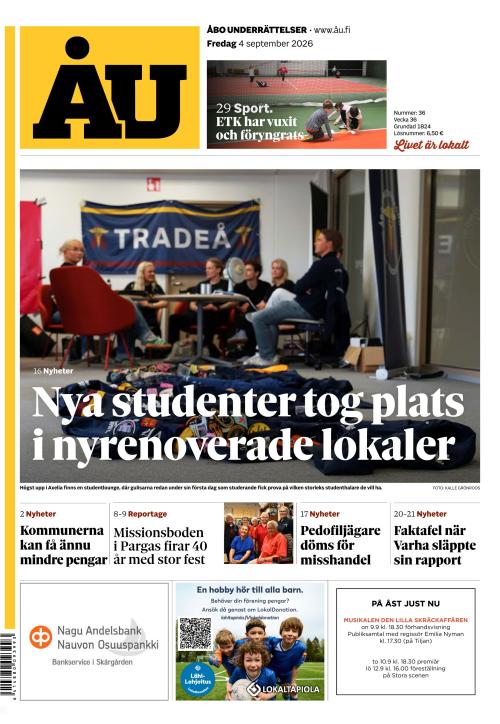 Åbo Underrättelser 4.9.2026