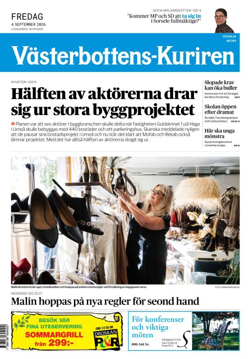 Västerbottens-Kuriren 4.9.2026