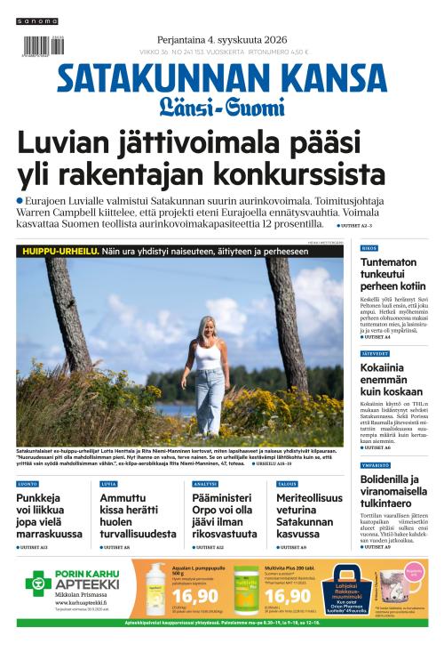Satakunnan Kansa Länsi-Suomi 4.9.2026