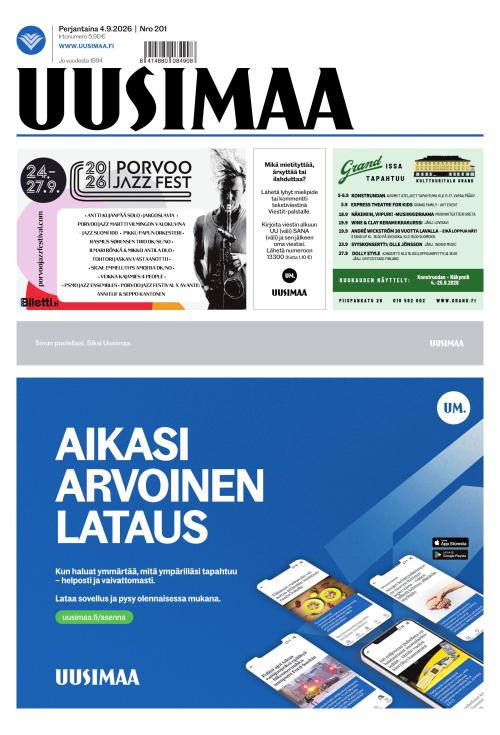 Uusimaa 4.9.2026