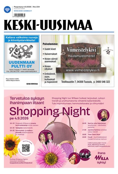 Keski-Uusimaa 4.9.2026