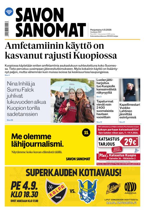 Savon Sanomat 4.9.2026