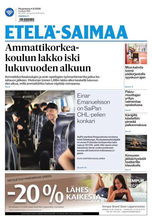 Etelä-Saimaa 4.9.2026
