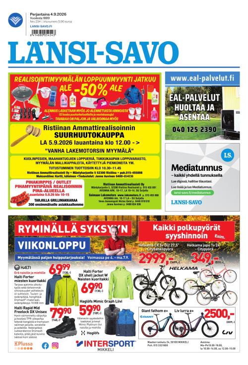 Länsi-Savo 4.9.2026