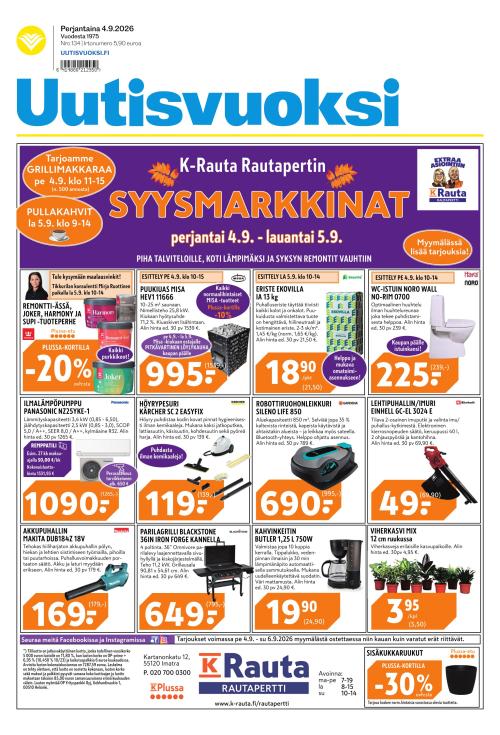 Uutisvuoksi 4.9.2026