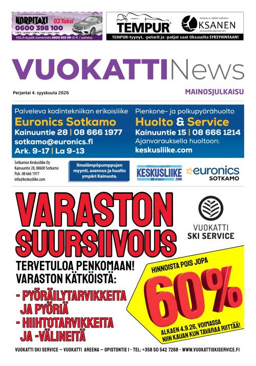 Vuokatti News 4.9.2026