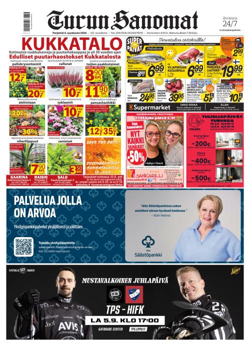 Turun Sanomat 4.9.2026