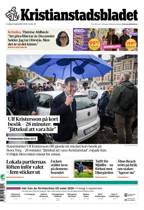 Kristianstadsbladet 4.9.2026