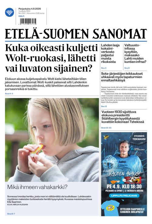 Etelä-Suomen Sanomat 4.9.2026