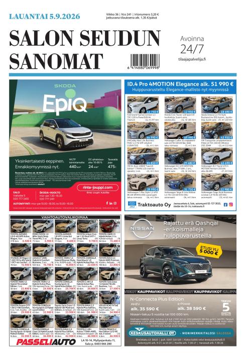 Salon Seudun Sanomat 5.9.2026