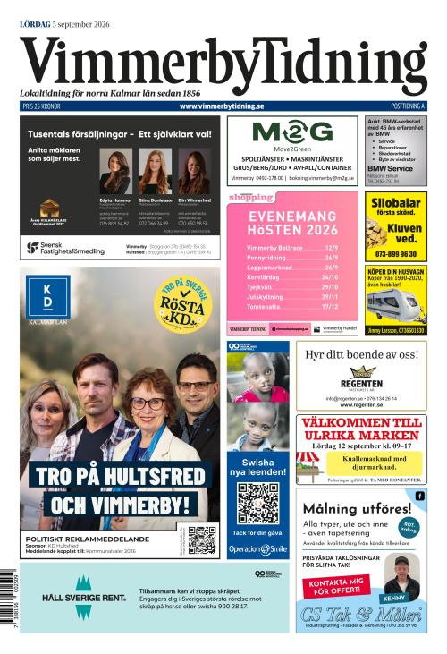 Vimmerby Tidning / Kinda-Posten 5.9.2026