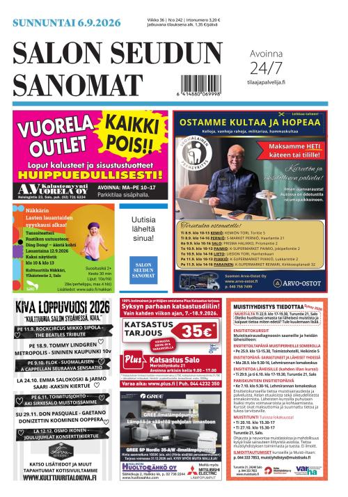 Salon Seudun Sanomat 6.9.2026