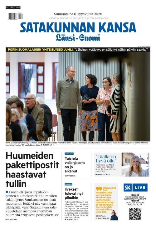 Satakunnan Kansa Länsi-Suomi 6.9.2026