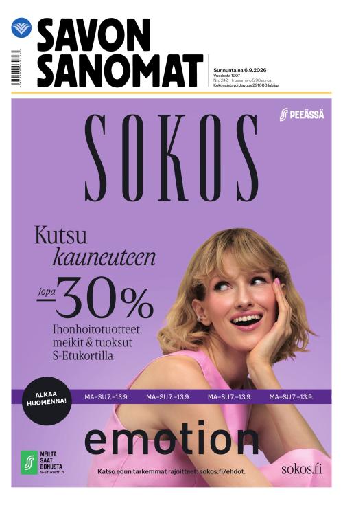 Savon Sanomat 6.9.2026