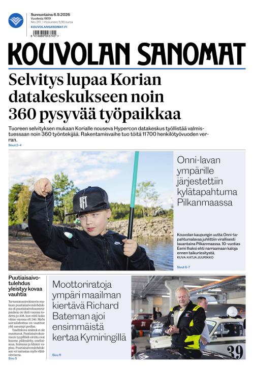 Kouvolan Sanomat 6.9.2026