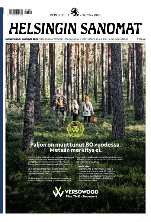 Helsingin Sanomat 6.9.2026