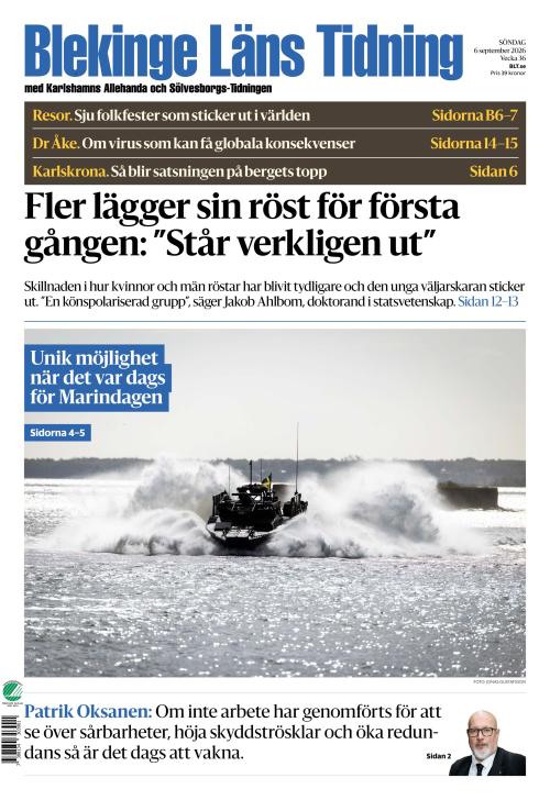 Blekinge Läns Tidning 6.9.2026