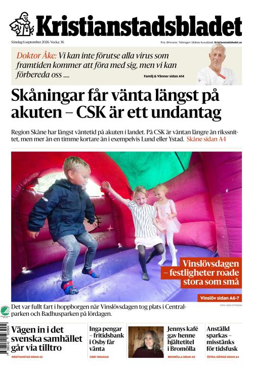 Kristianstadsbladet 6.9.2026