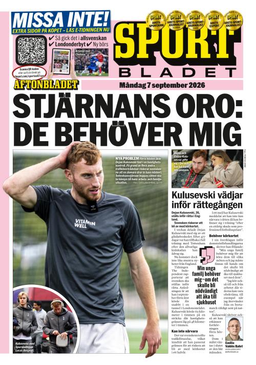 Aftonbladet Sportbladet 7.9.2026