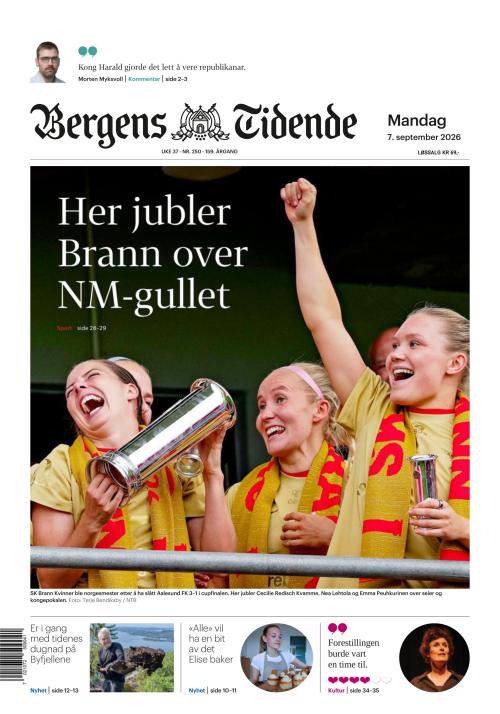 Bergens Tidende 7.9.2026