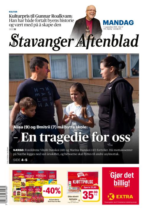 Stavanger Aftenblad 7.9.2026