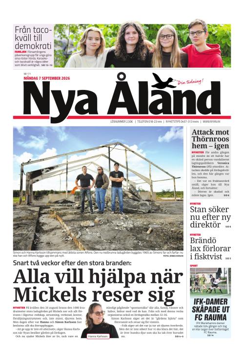 Nya Åland 7.9.2026