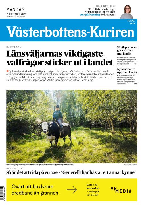 Västerbottens-Kuriren 7.9.2026