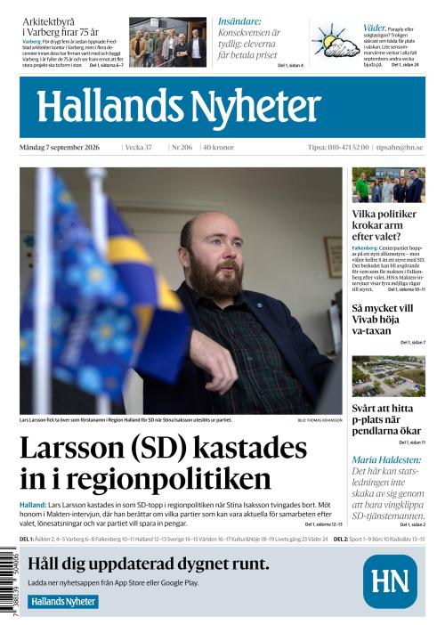 Hallands Nyheter 7.9.2026