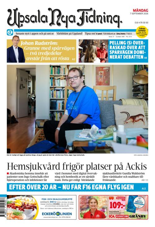 Upsala Nya Tidning 7.9.2026