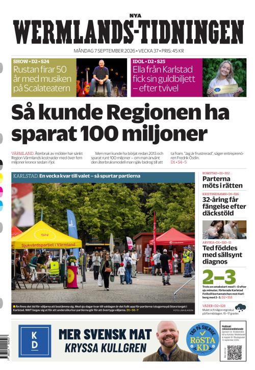 Nya Wermlands-Tidningen 7.9.2026