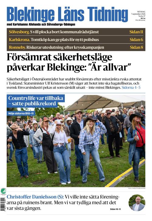 Blekinge Läns Tidning 7.9.2026