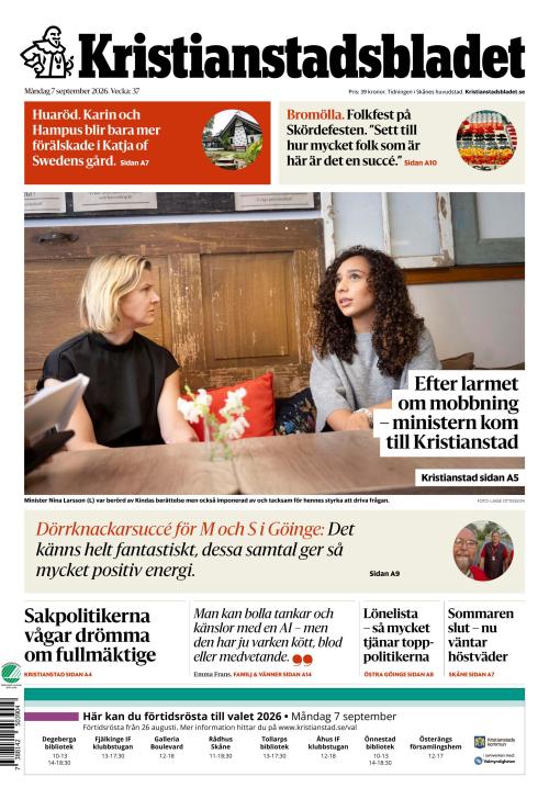 Kristianstadsbladet 7.9.2026