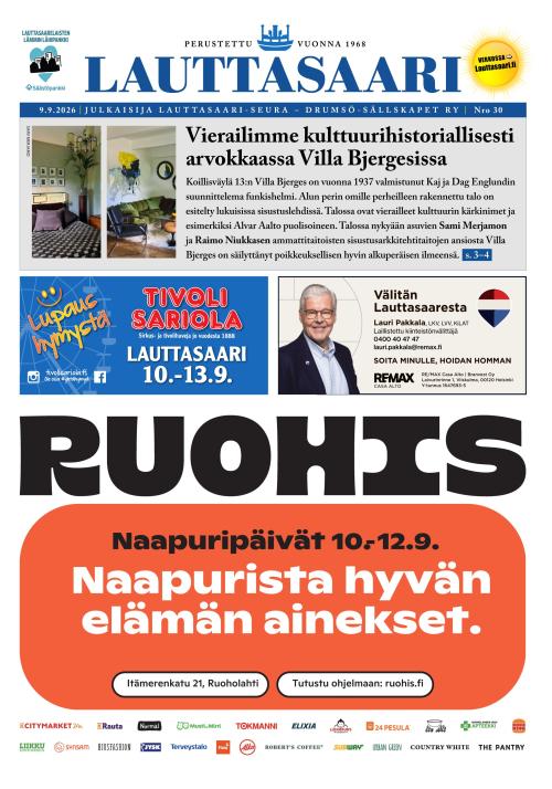 Lauttasaari-lehti 9.9.2026