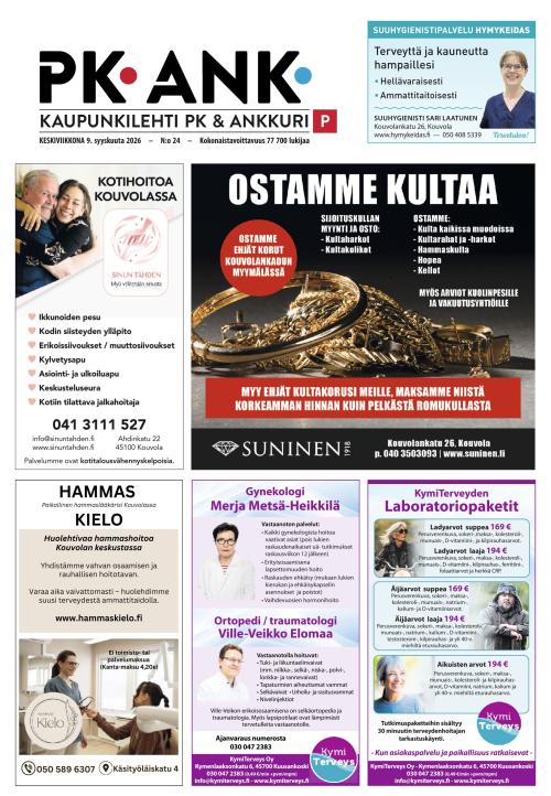 Kaupunkilehti Pohjois-Kymenlaakso 9.9.2026