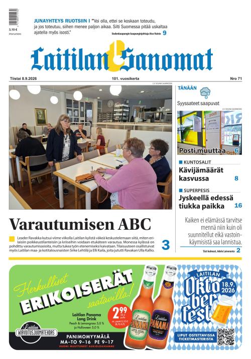 Laitilan Sanomat 8.9.2026