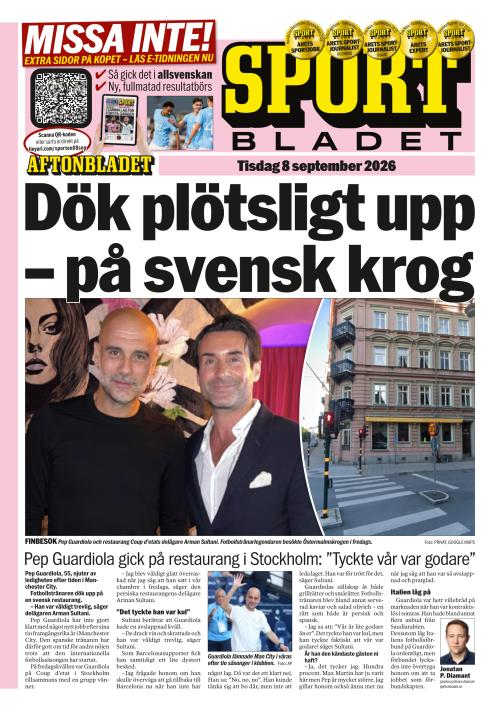 Aftonbladet Sportbladet 8.9.2026