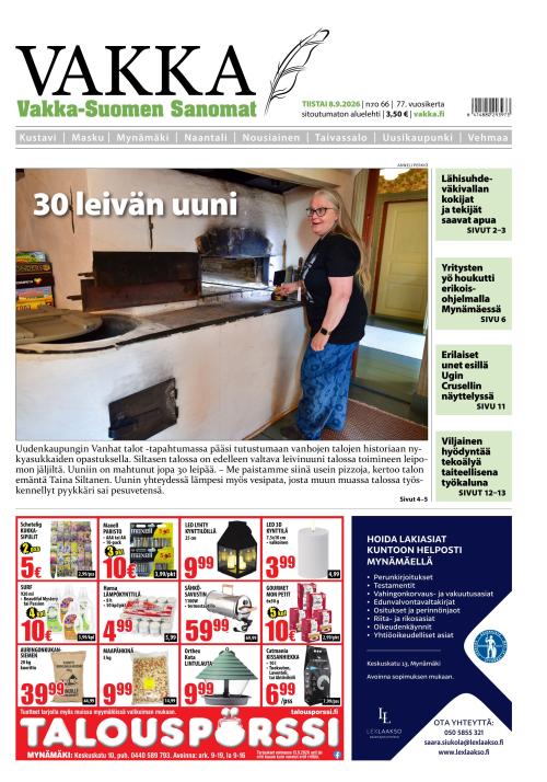 Vakka-Suomen Sanomat 8.9.2026