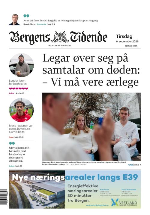 Bergens Tidende 8.9.2026