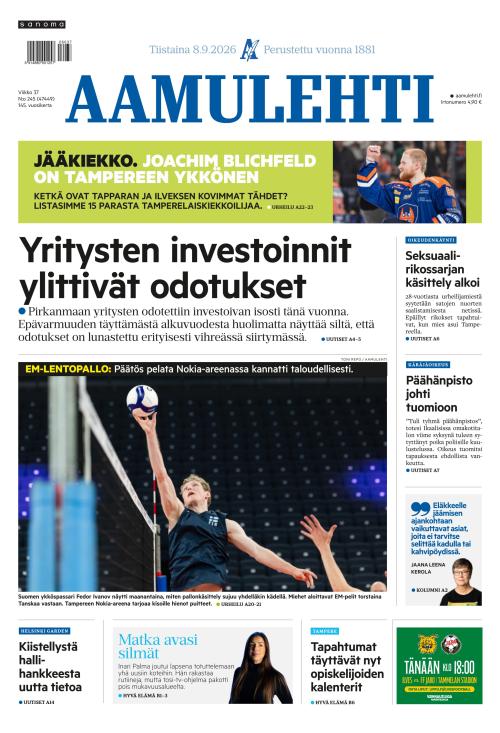 Aamulehti 8.9.2026