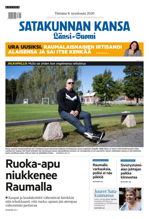 Satakunnan Kansa Länsi-Suomi 8.9.2026