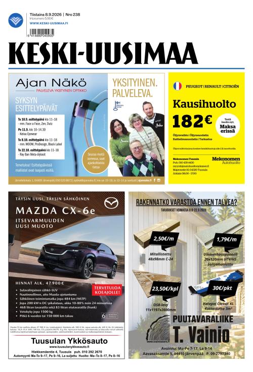 Keski-Uusimaa 8.9.2026