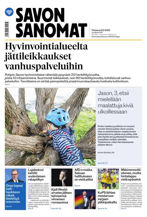 Savon Sanomat 8.9.2026