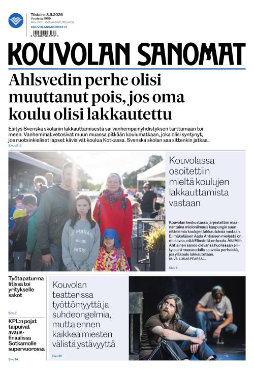 Kouvolan Sanomat 8.9.2026