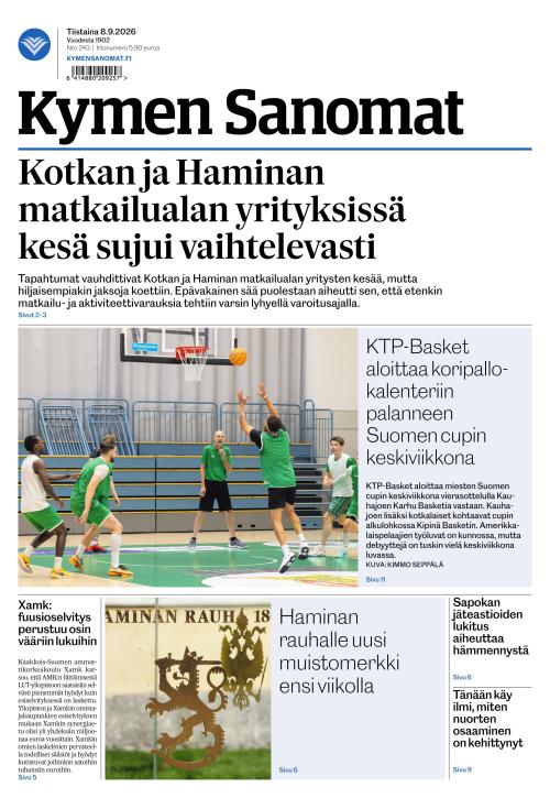Kymen Sanomat 8.9.2026