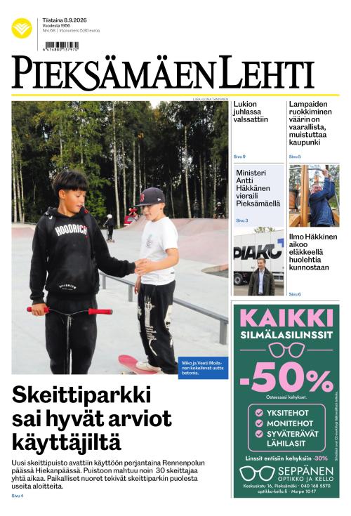 Pieksämäen lehti 8.9.2026