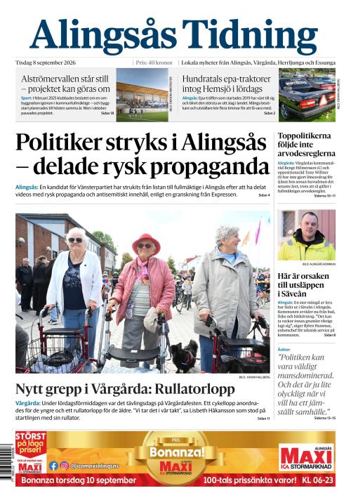 Alingsås Tidning 8.9.2026
